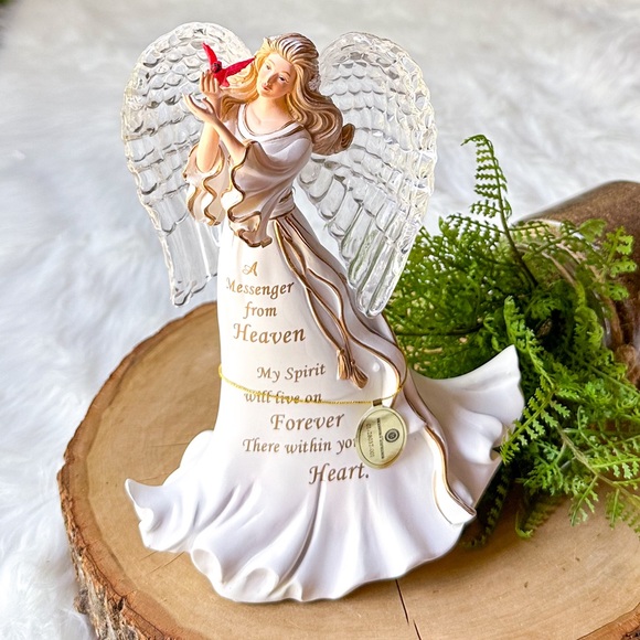 Bradford Exchange Forever With You Lighted Crystal Angel Bereavement Figurine - Picture 5 of 6